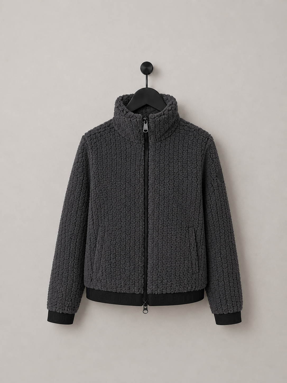 Pikeur Velvet Knit Fleece Teddy Sweater Jacket Ash Mauve Gray