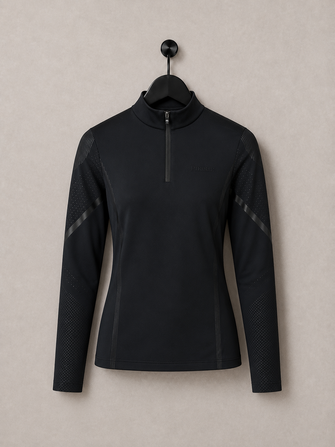 Pikeur Zone Zip Sport Function Training Shirt Black