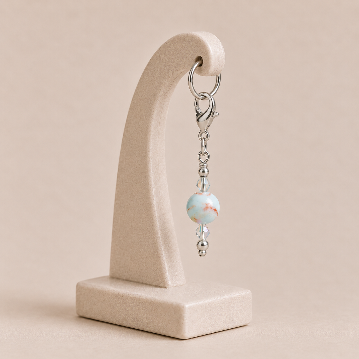 Westoria Picture Jasper Blue Bridle Charm-Tranquility & Balance