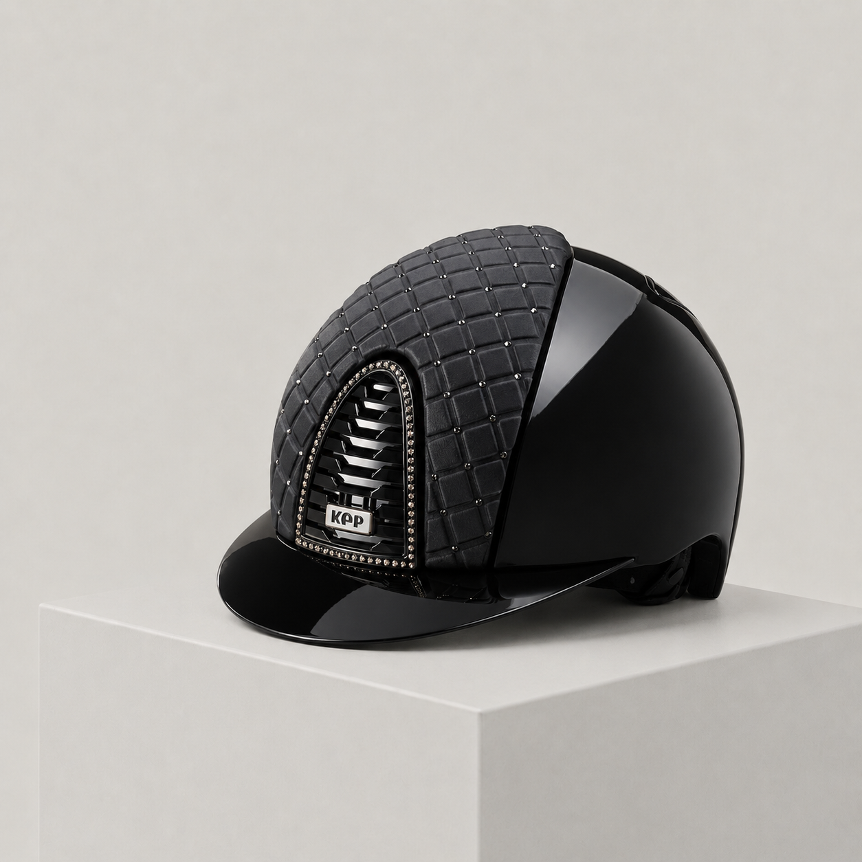 KEP CROMO 2.0 Helmet Black Polish Satin Front MILANO Swarovski