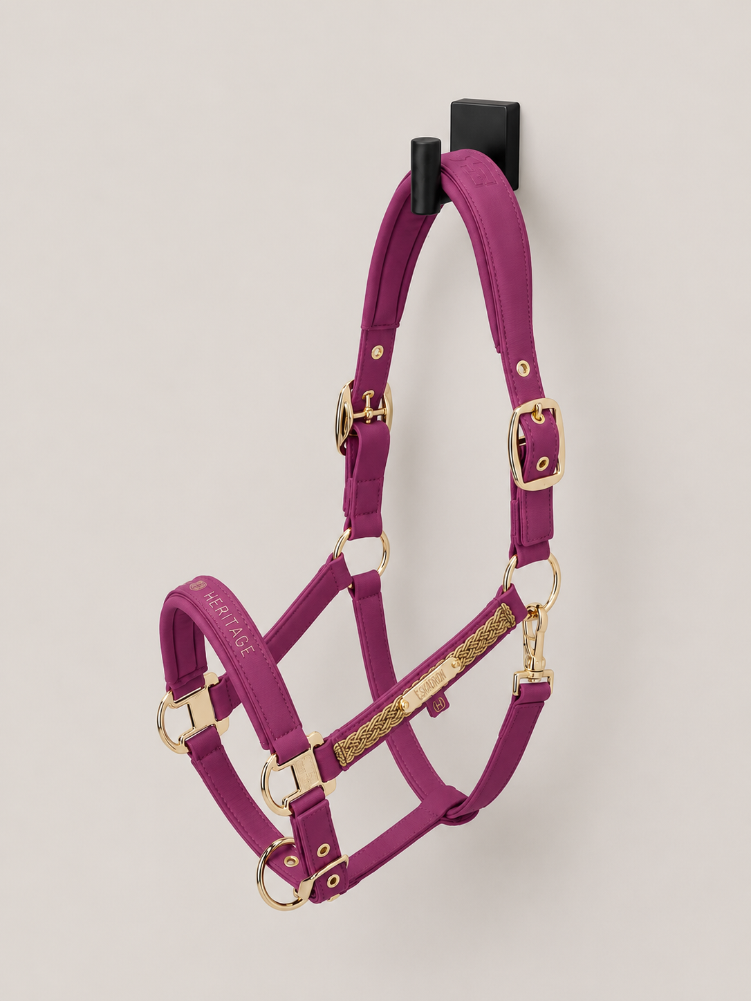 Eskadron Faux Leather Halter Double Pin Heritage Wildberry