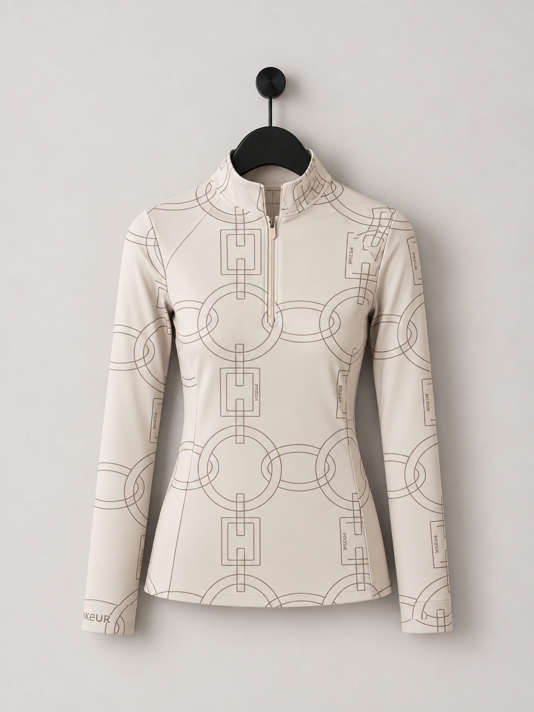Pikeur Selection Womens Zip Print Light Beige Shirt