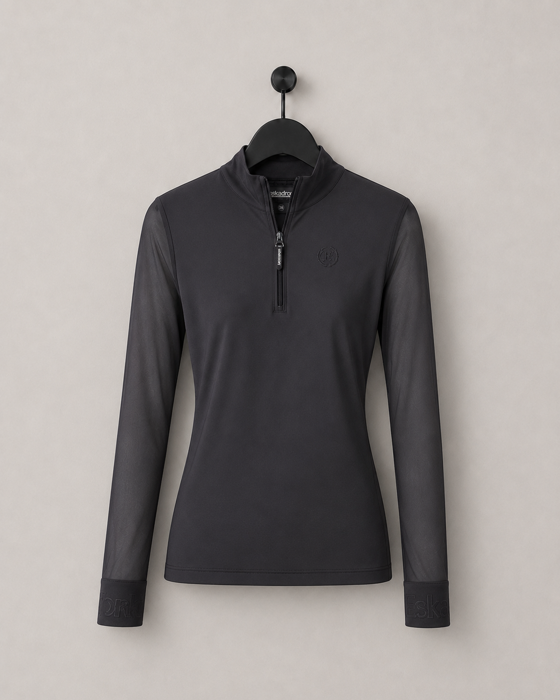 Eskadron Riding Shirt Mesh Longsleeve Half-Zip Charcoal Grey