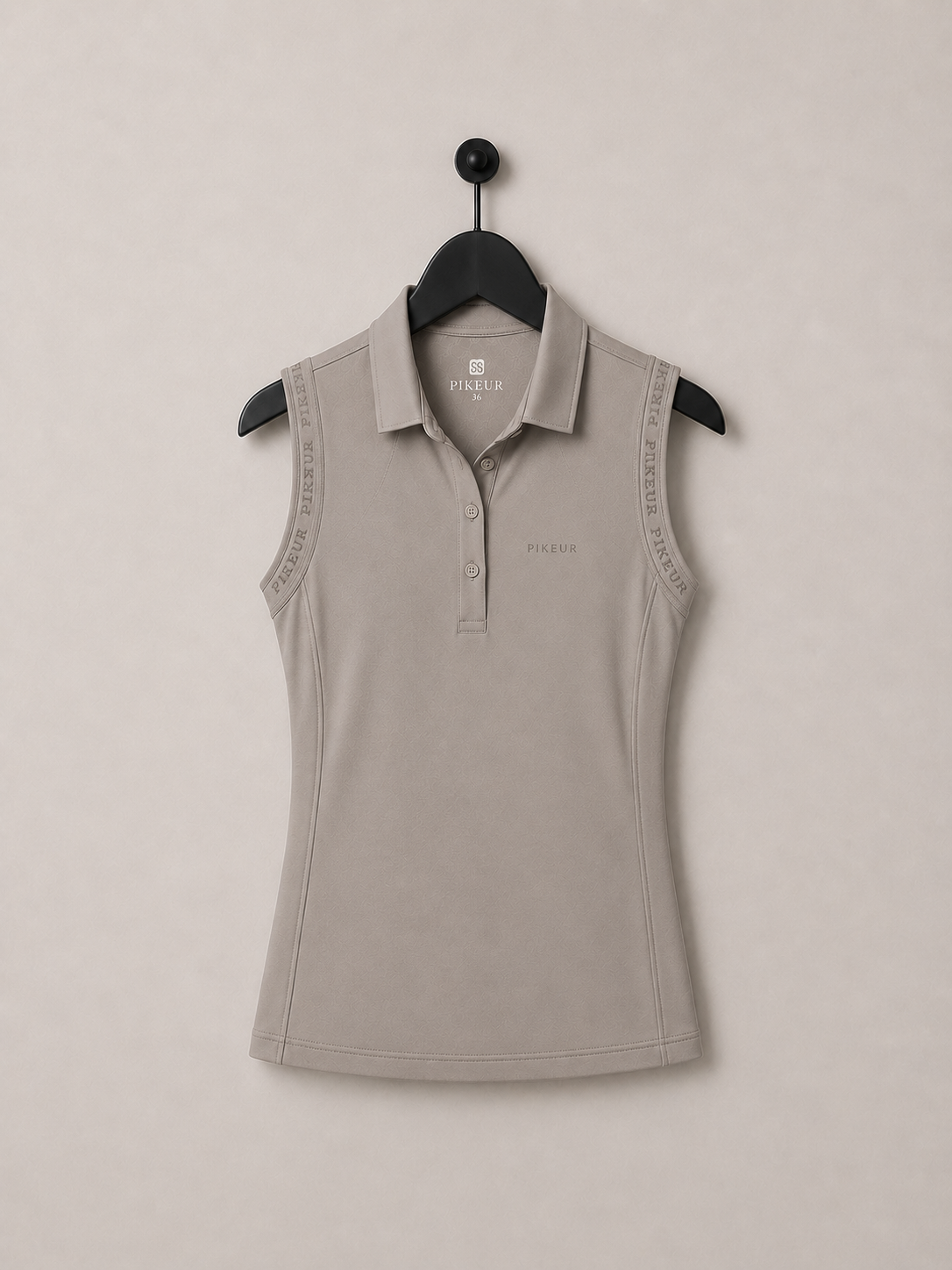 Pikeur Polo Riding Shirt Sleeveless Beige/Tan
