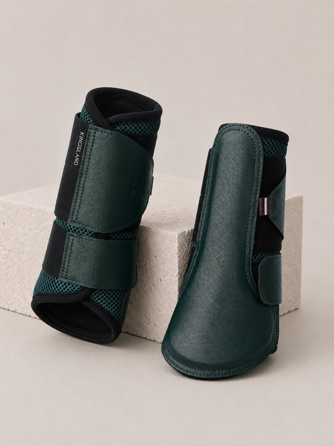 Kingsland KL Nora Protection Brushing Tendon Boots Green Black