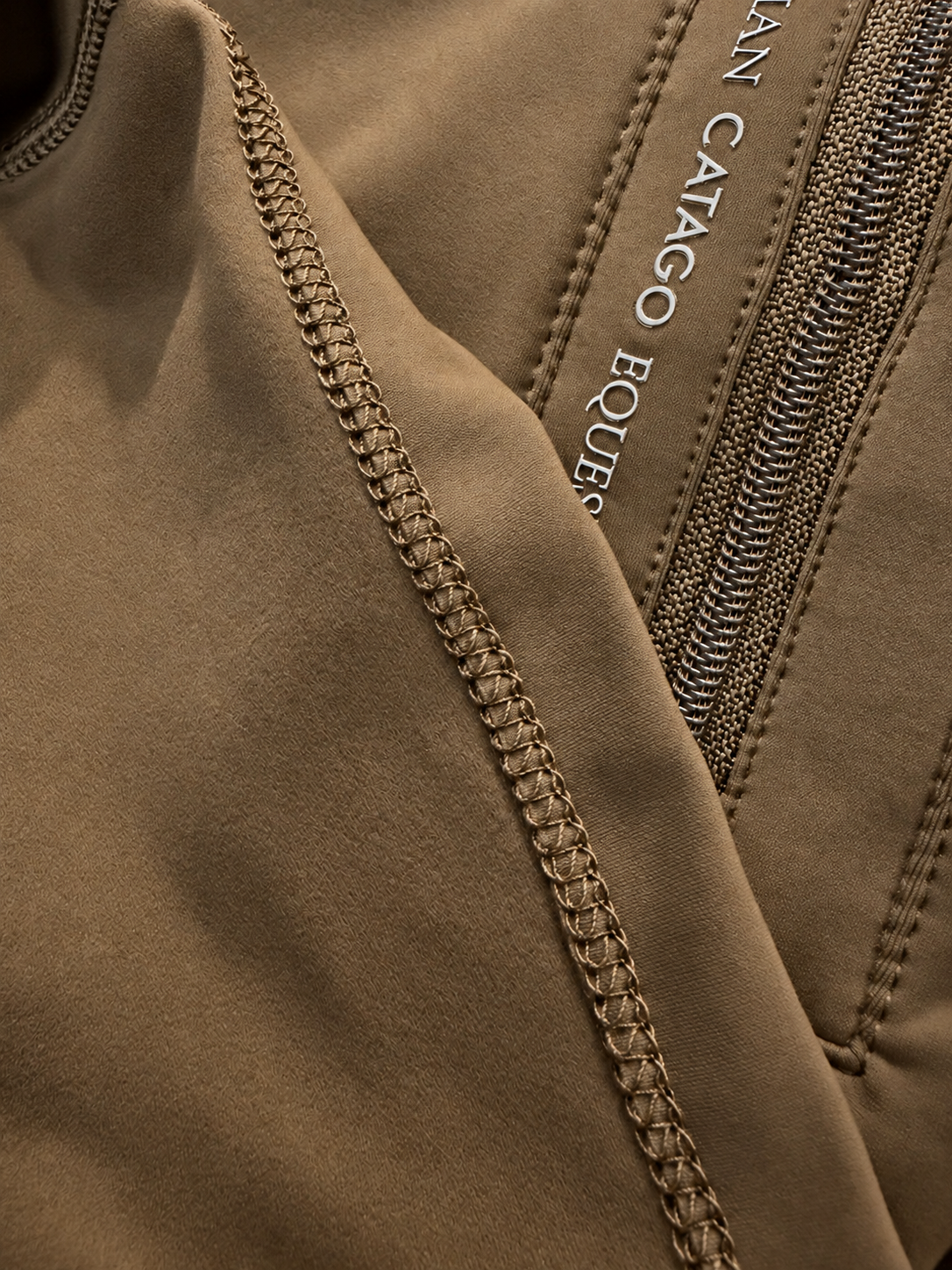 Catago Bree Half-Zip Long Sleeve Riding Shirt Light Brown