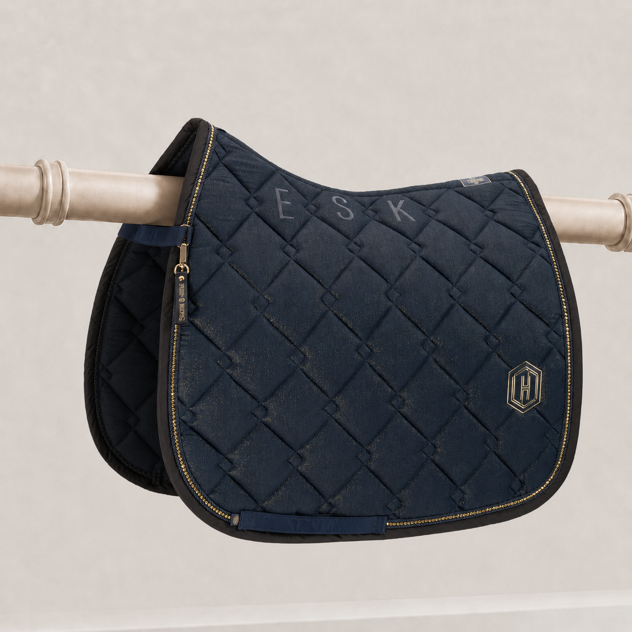 Eskadron Cotton Heritage Crystal Dressage Navy Saddle Pad