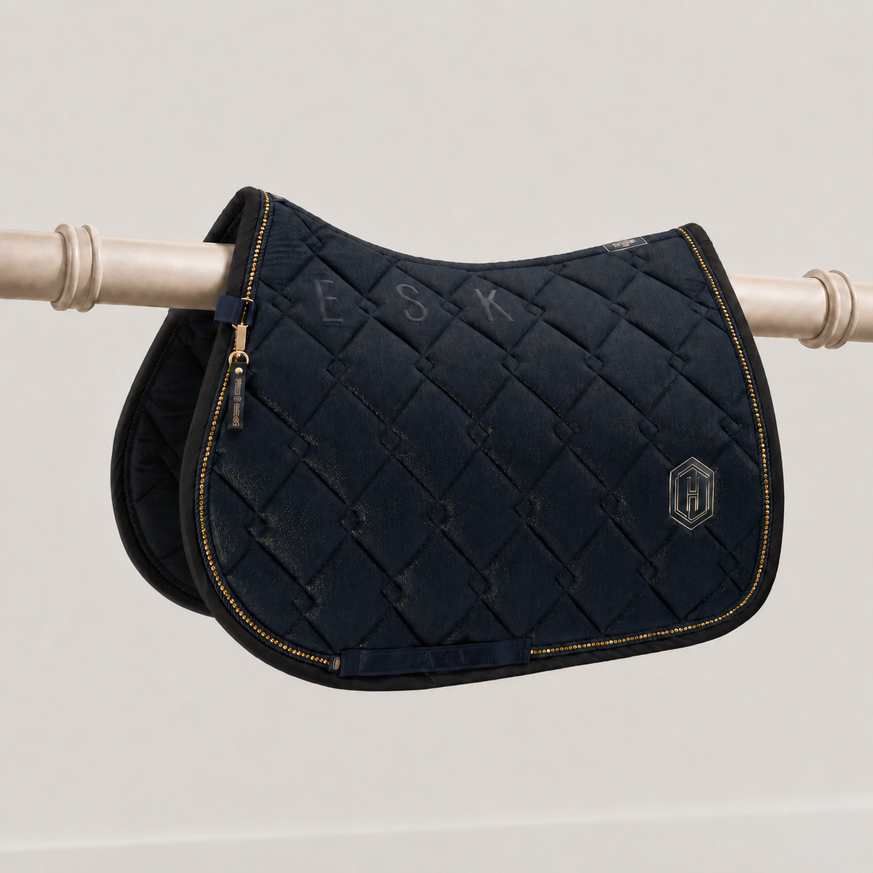 Eskadron Cotton Heritage Crystal AP Navy Saddle Pad