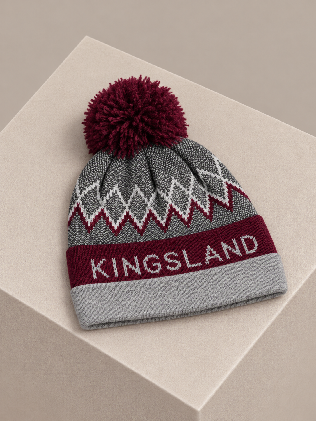 Kingsland KLMika Knitted Hat Beanie Fig Burgundy