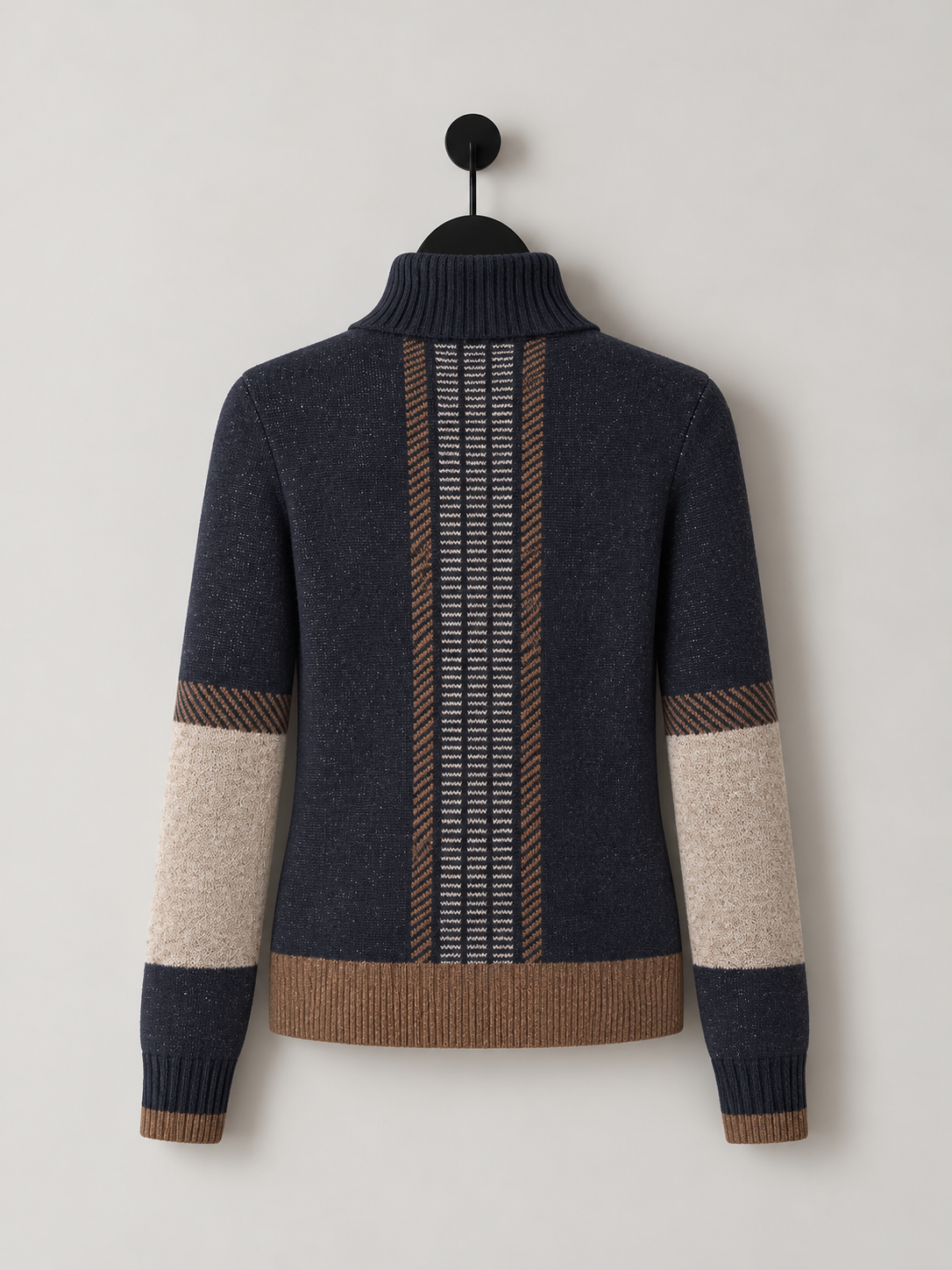 Kingsland KLArin Womens Turtleneck Sweater Pullover Wool Blend Navy