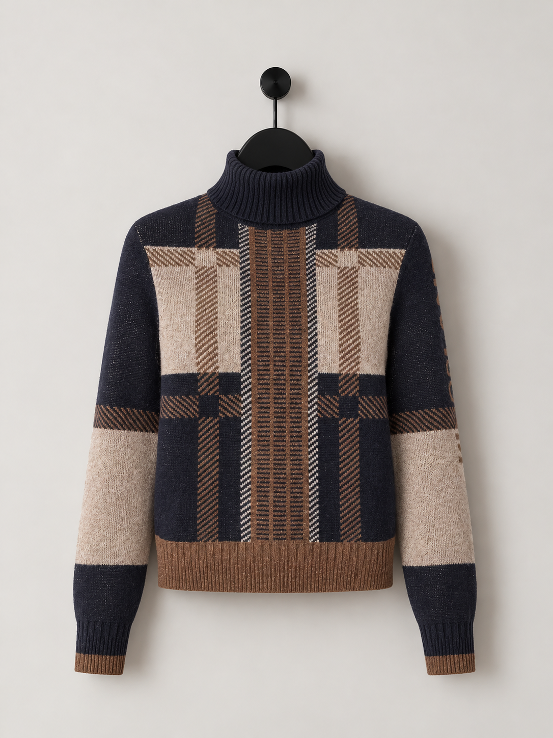Kingsland KLArin Womens Turtleneck Sweater Pullover Wool Blend Navy