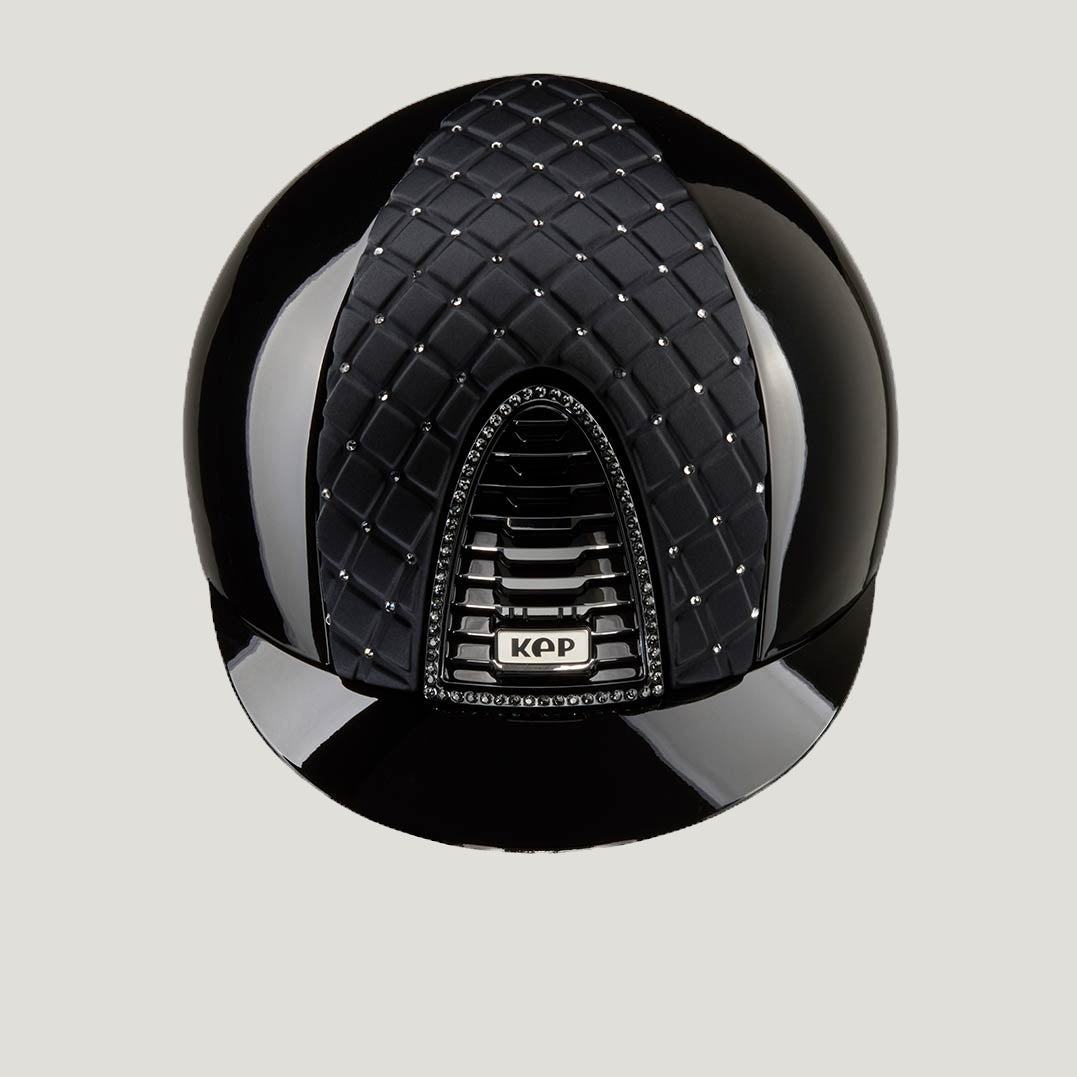 KEP CROMO 2.0 Helmet Black Polish Satin Front MILANO Swarovski