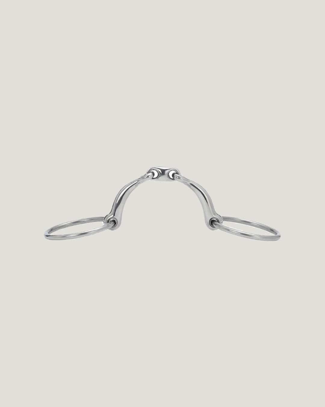 Curved Double Jointed Snaffle Bit 14 mm Stainless Steel