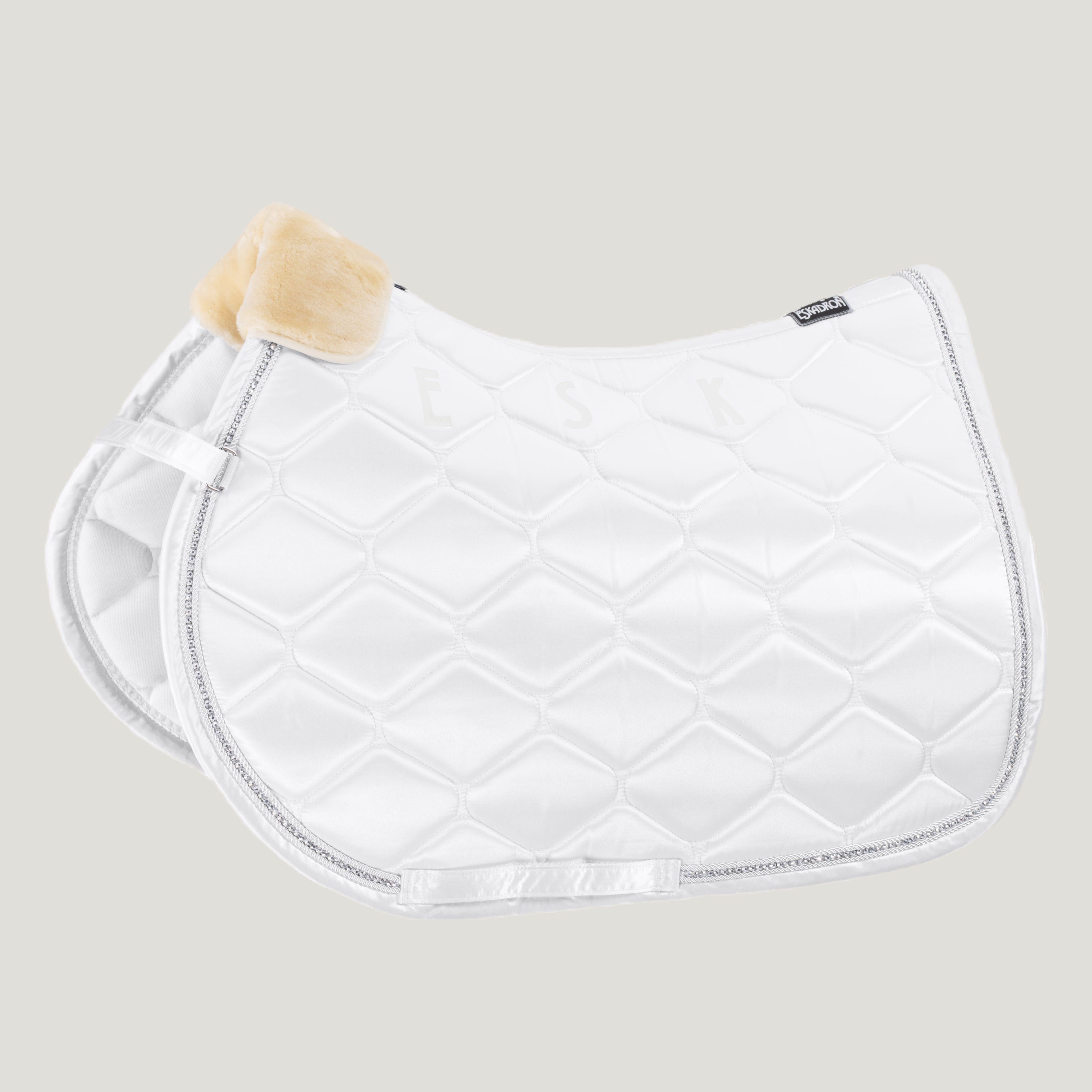 Eskadron Satin Crystal All Purpose White Saddle Pad