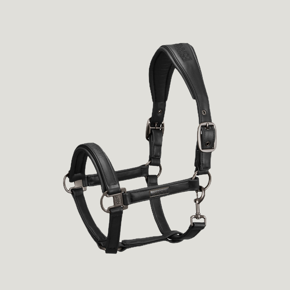 Eskadron Padded Halter Anatomic Black Leather Small Pony