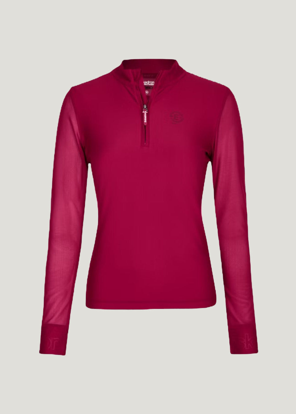 Eskadron Riding Shirt Longsleeve Half-Zip Mesh Berry Red