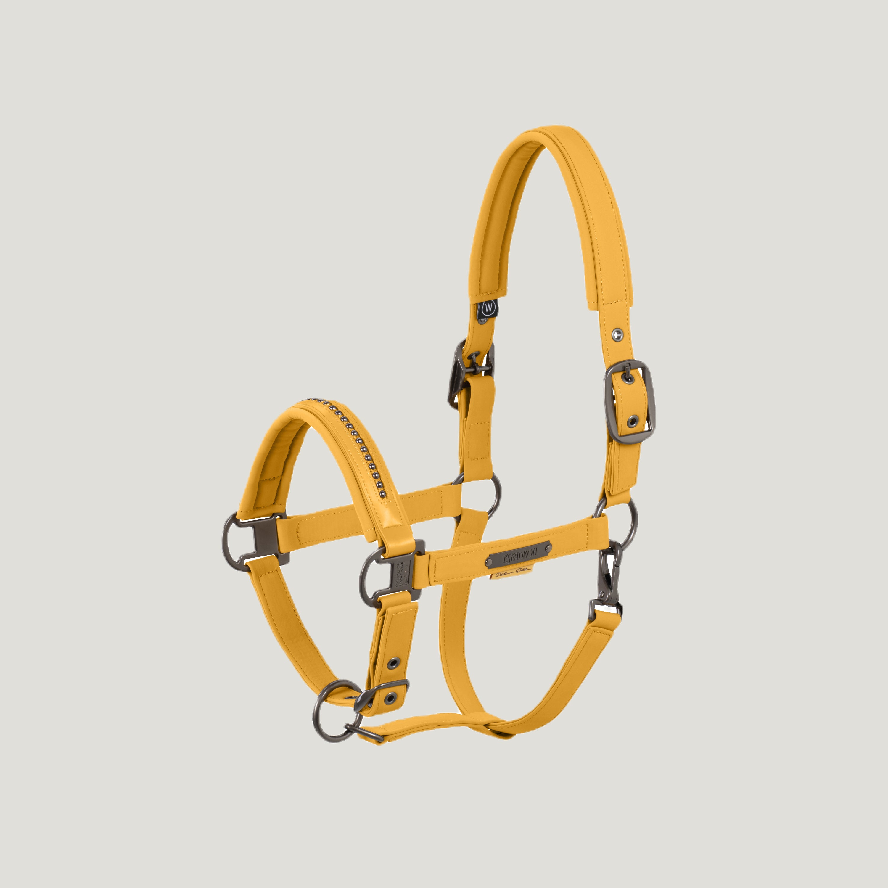 Eskadron Padded Halter Platinum Softshell Pearls Golden Yellow