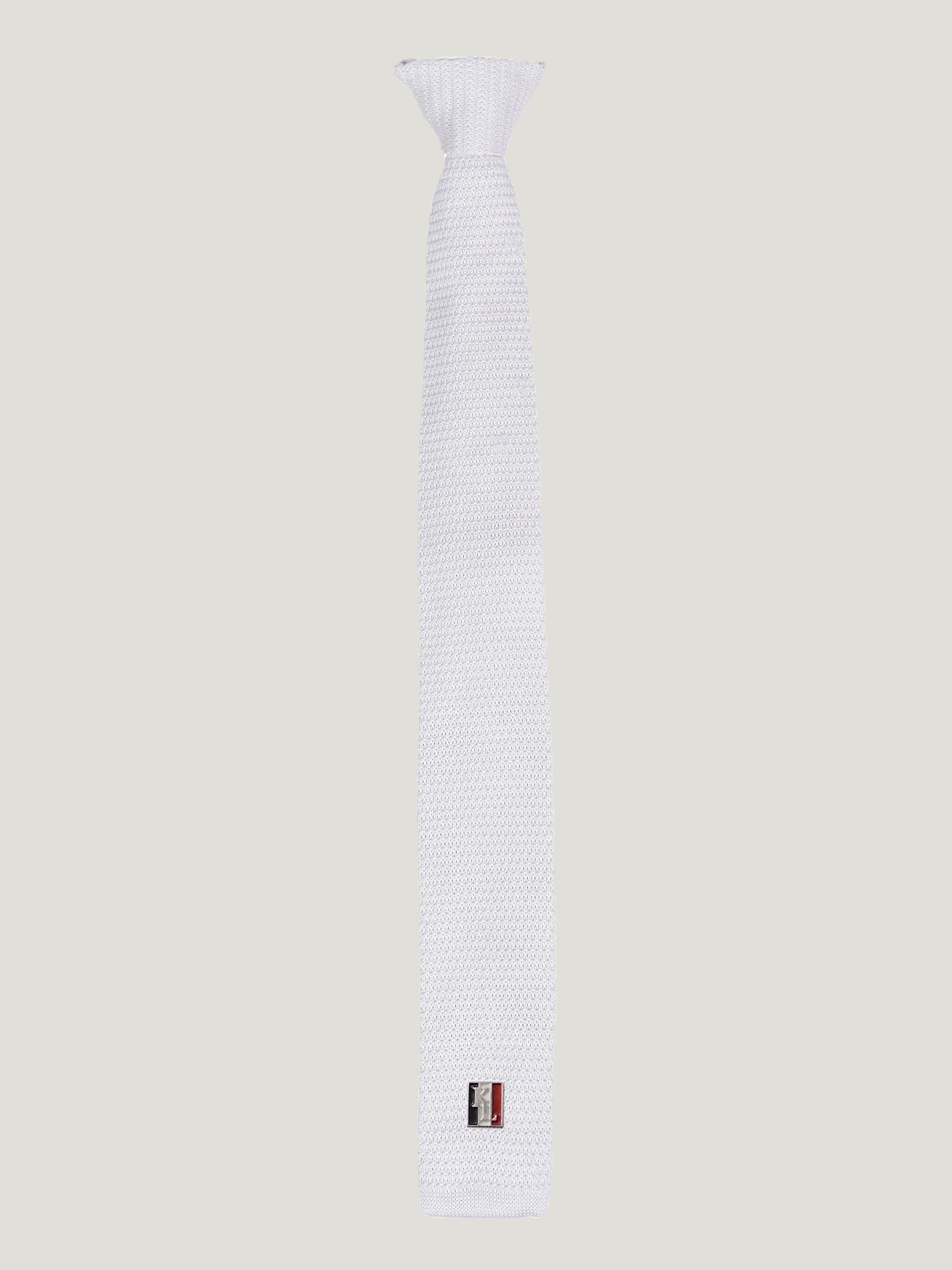Kingsland Classic Mens Show Competition Tie w/ Clips White
