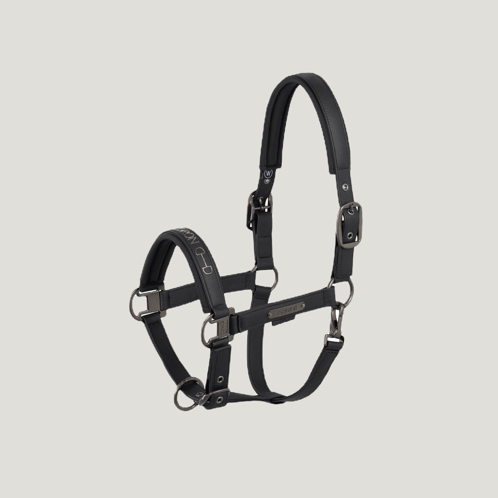 Eskadron Padded Halter Faux Leather Platinum Black