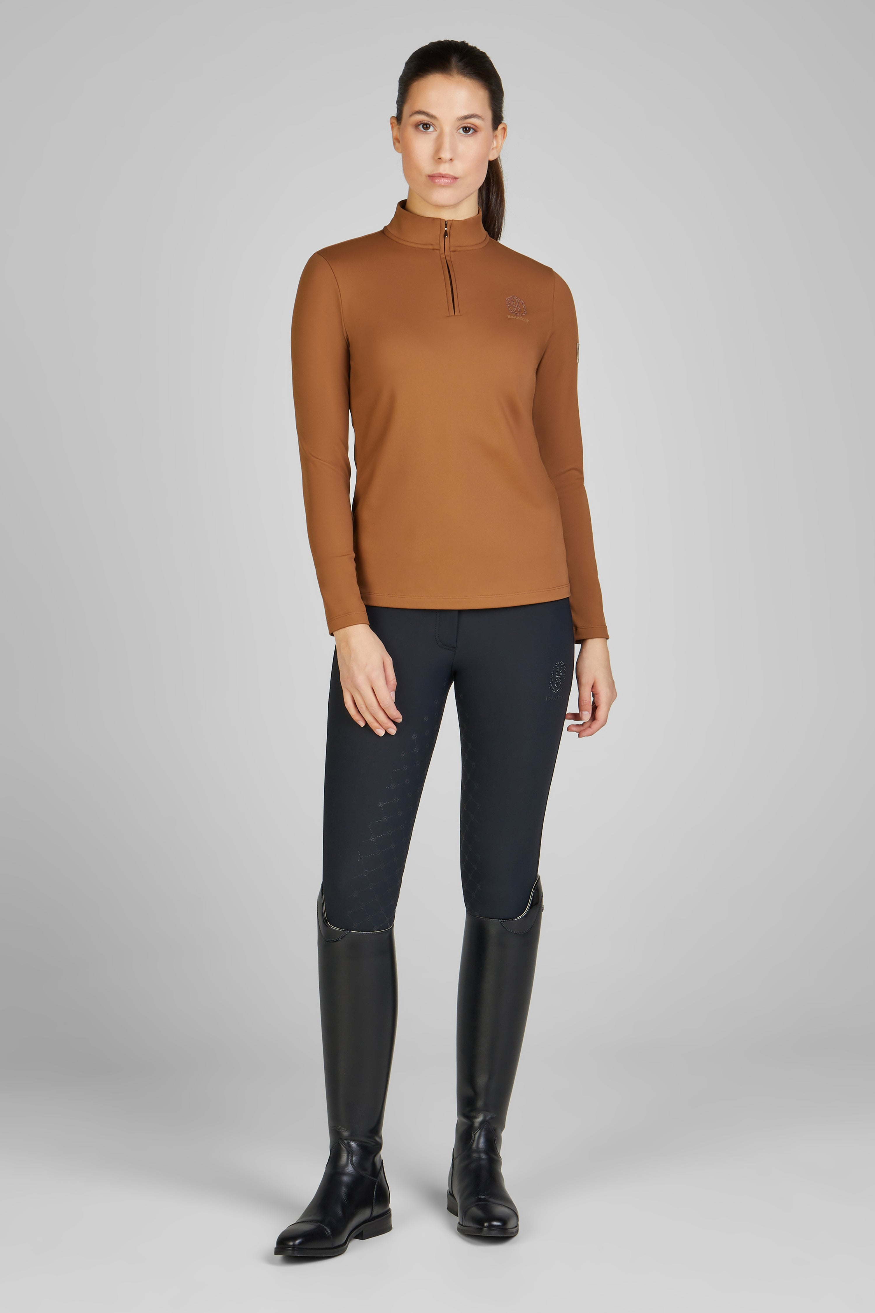 Eskadron Cosy Half Zip Riding Shirt Womens Almond