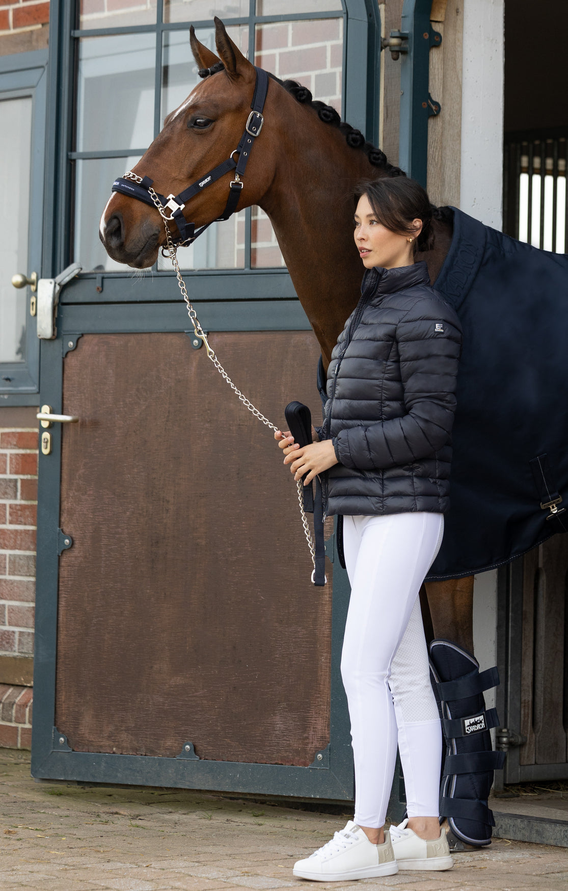 Eskadron Control Halter w/Attached Chain Navy