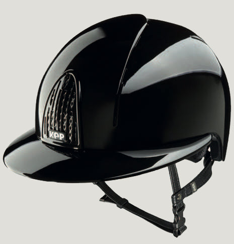 KEP Smart Helmet Polish Black with Polo Wide Visor