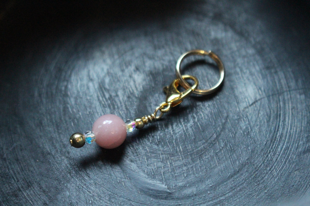 Westoria Pink Opal Bridle Charm - Calming and Good Luck