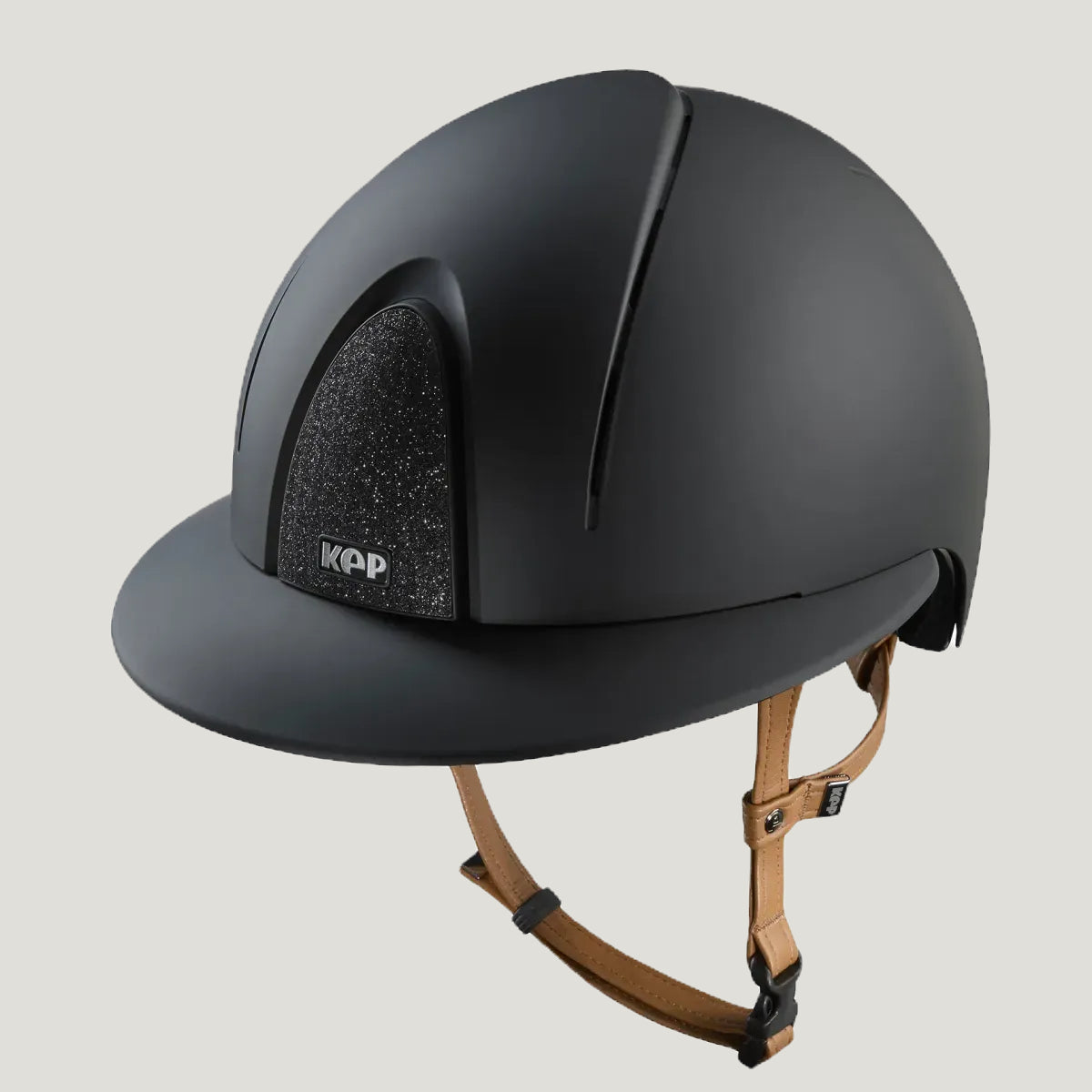 KEP Smart Nova Black Matt Star Beige Strap Wide Visor