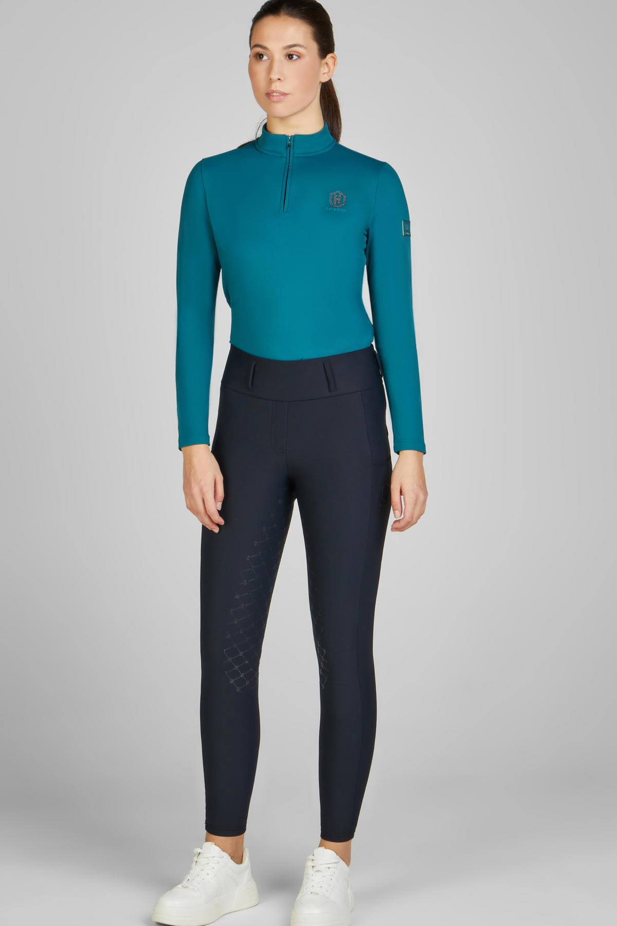 Eskadron Womens Cosy Full Grip Riding Tights Black