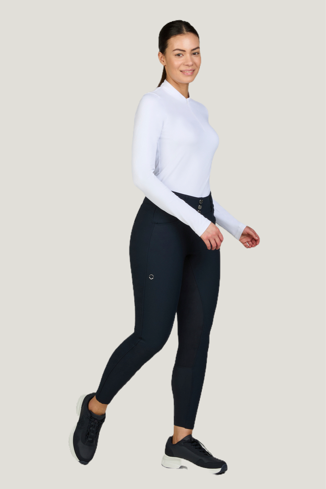 Pikeur Candela New FlexTec Suede Full Grip Breeches High Waist Navy