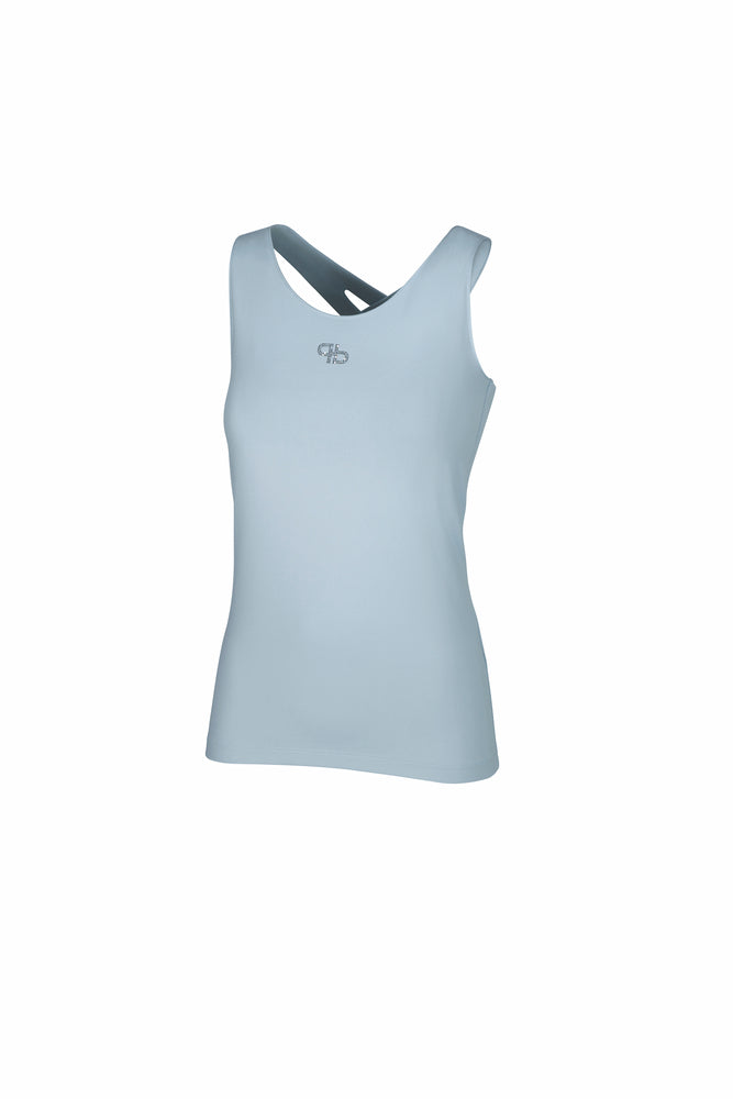 Pikeur Cross-Back Riding Shirt Sleeveless Light Blue