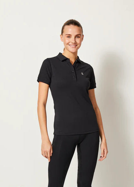 Kingsland Classic Pique Ladies Training Shirt Top Black