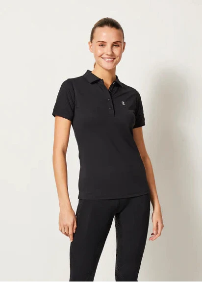 Kingsland Classic Pique Ladies Training Shirt Top Black