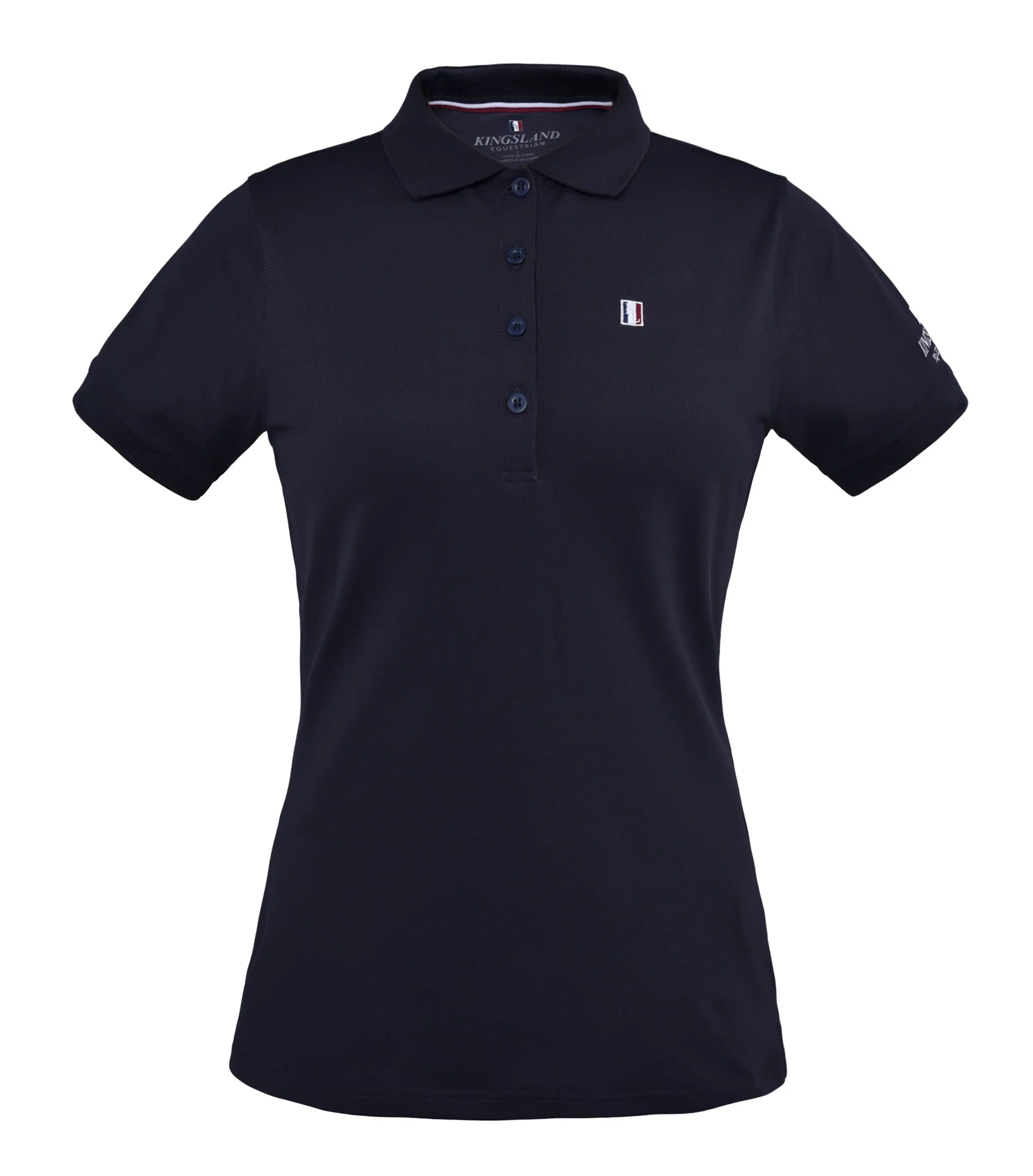 Kingsland Classic Pique Ladies Training Shirt Top Navy