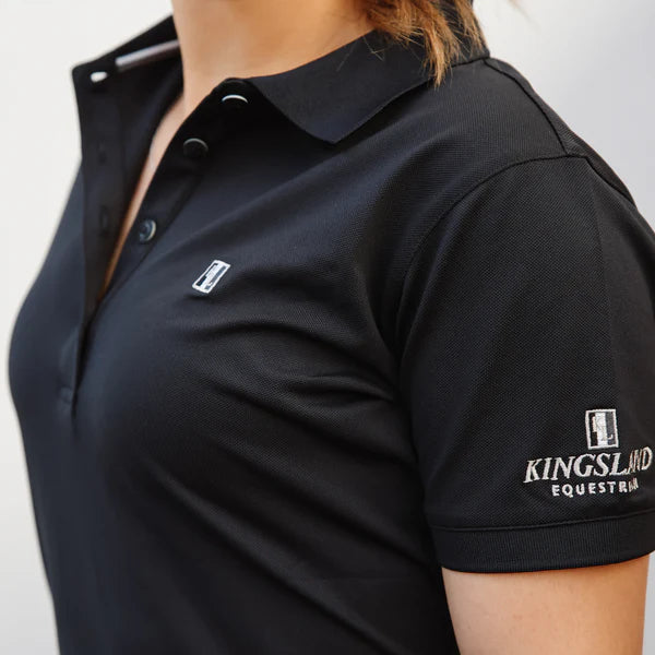 Kingsland Classic Pique Ladies Training Shirt Top Black