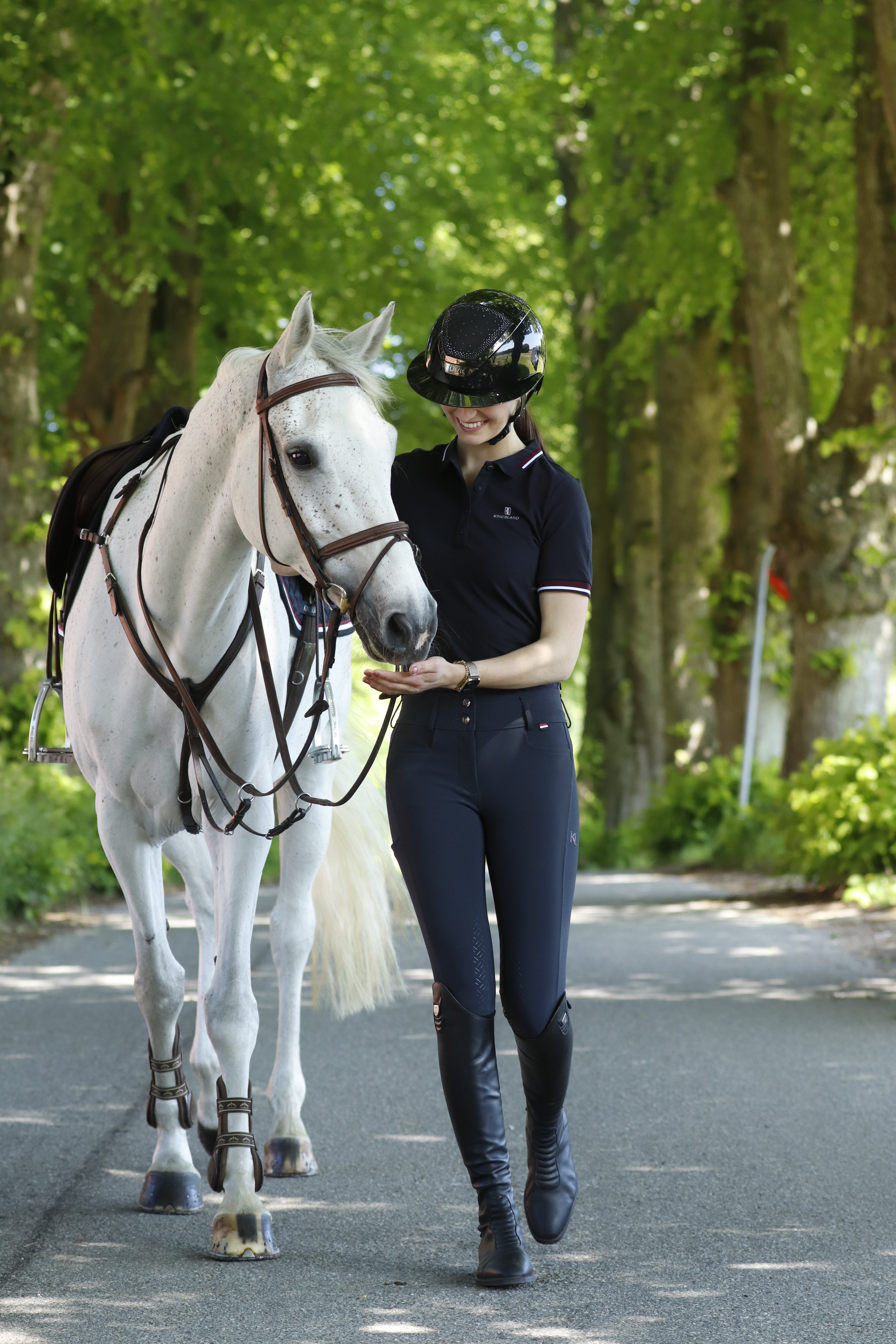 Kingsland KLKimi A Shape Mid- Waist Full-Grip Ladies Breeches Navy