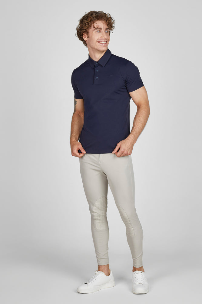 Pikeur Mens Function Lasercut Polo Training Shirt Navy