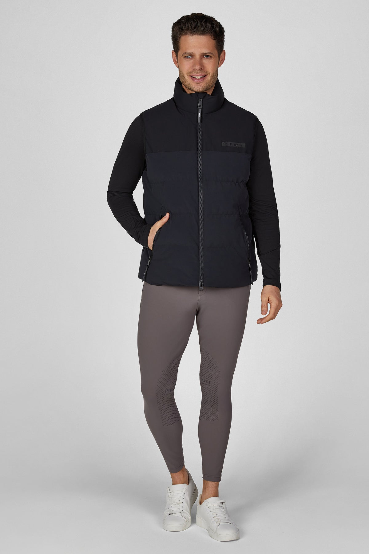 Pikeur Hybrid Quilted Mens Vest Black