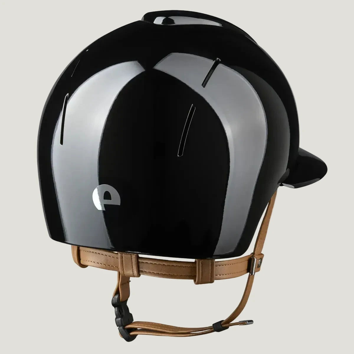 KEP Smart Nova Black Polish Beige Strap Wide Visor