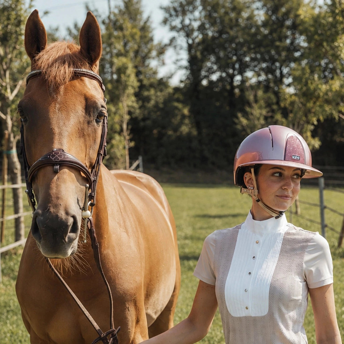 KEP Smart Nova Rose Pink Polish Star Cream Beige Strap Wide Visor