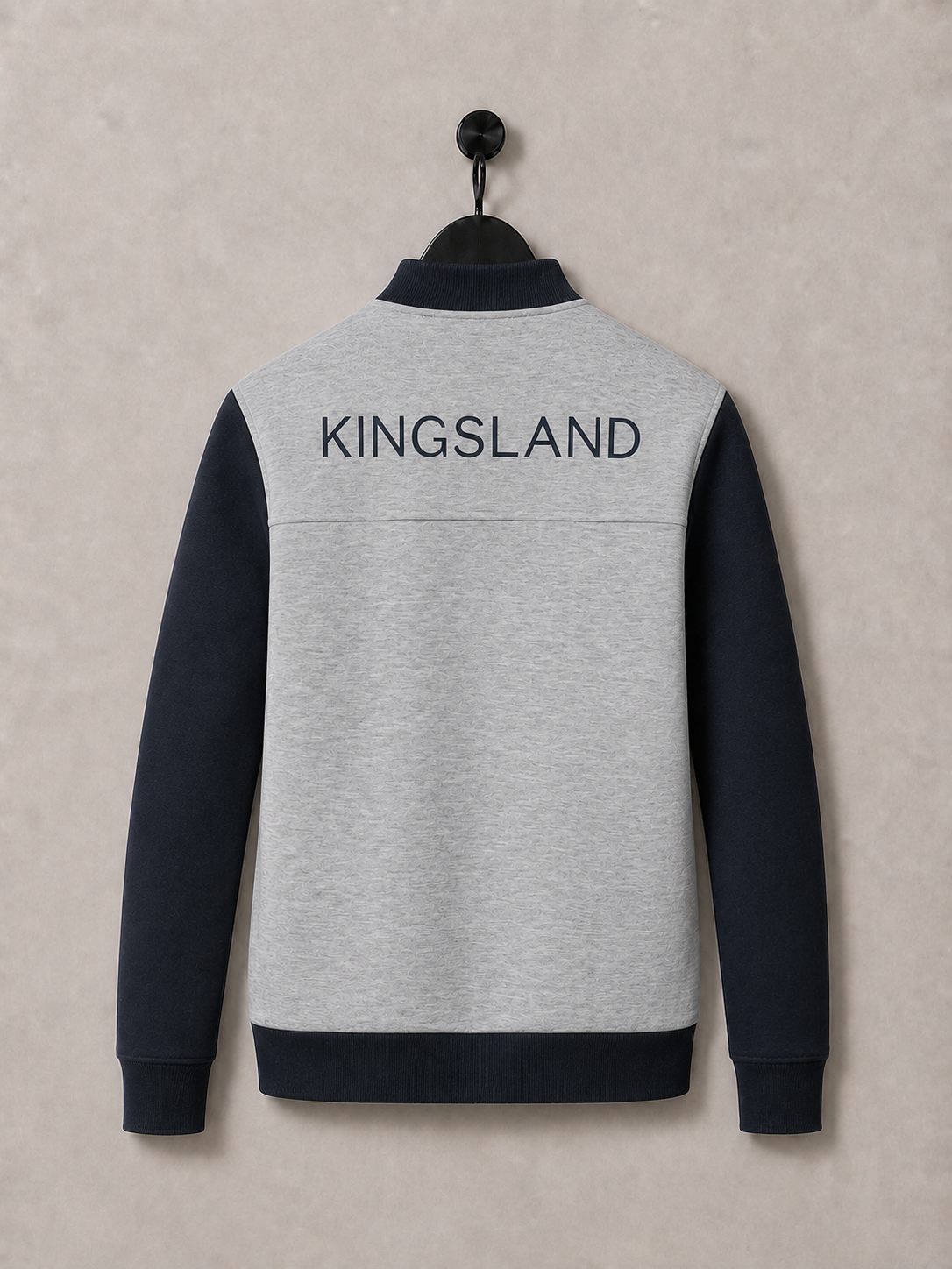 Kingsland Fleece Scuba Bomber Jacket Sweater Unisex Gray