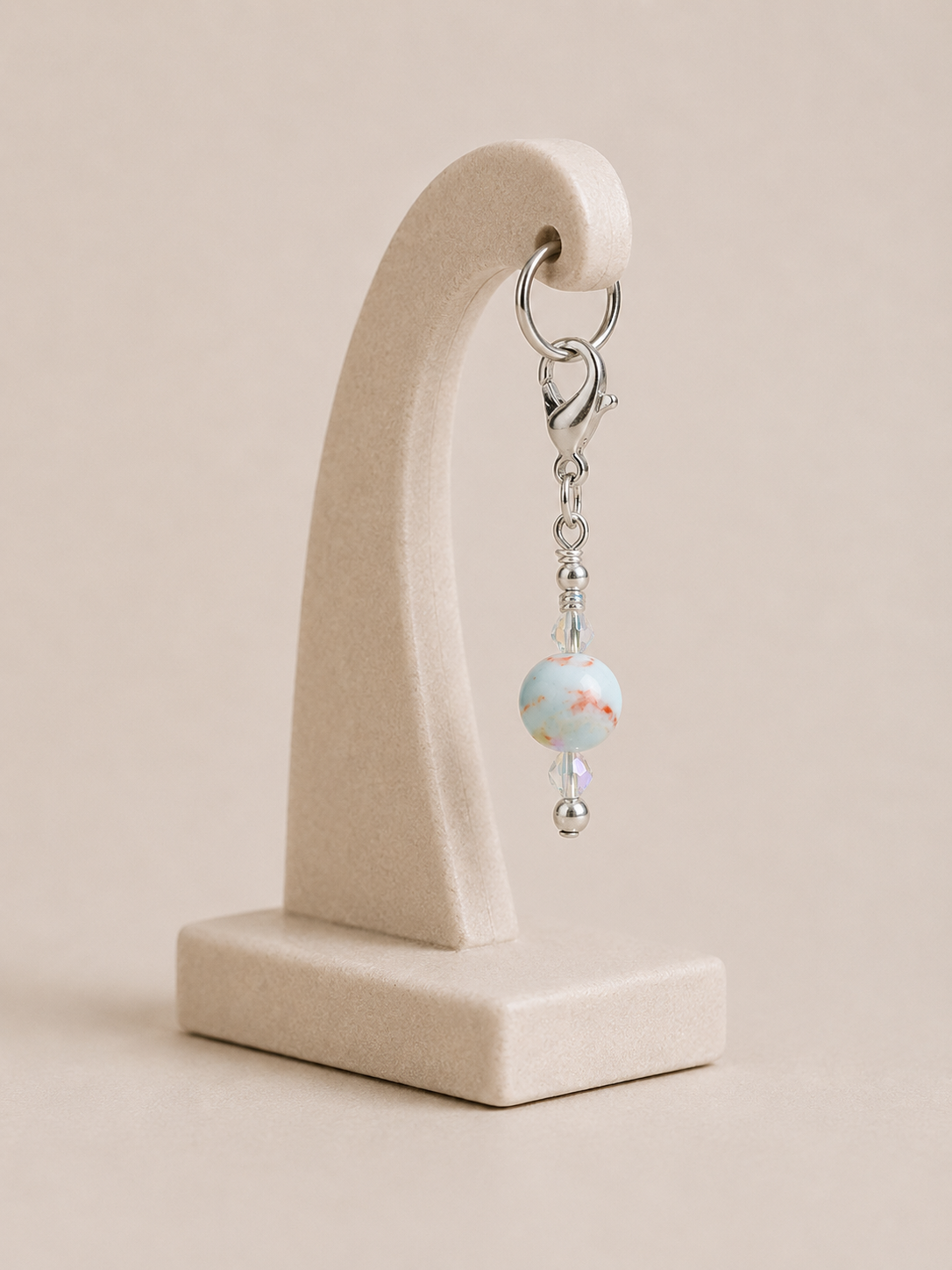 Westoria Picture Jasper Blue Bridle Charm-Tranquility & Balance