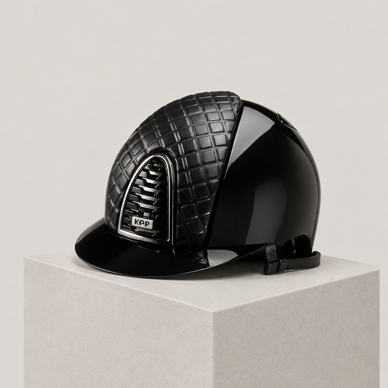 KEP CROMO 2.0  Helmet Black Polish Leather Front MILANO