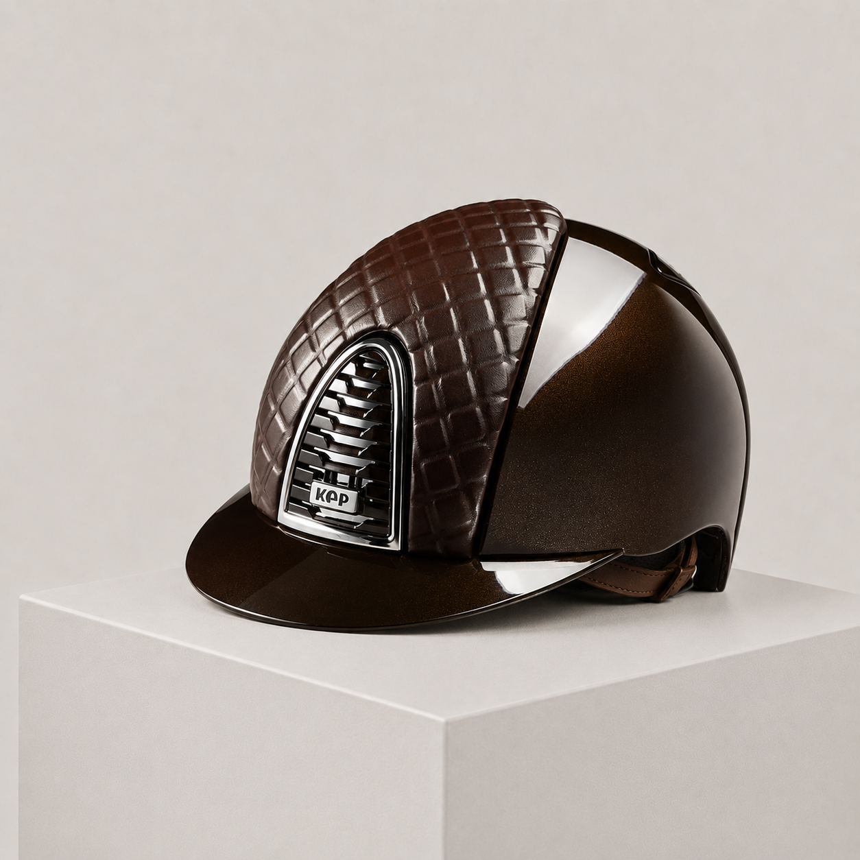 KEP CROMO 2.0 Helmet Brown Polish - Leather Front MILANO Collection