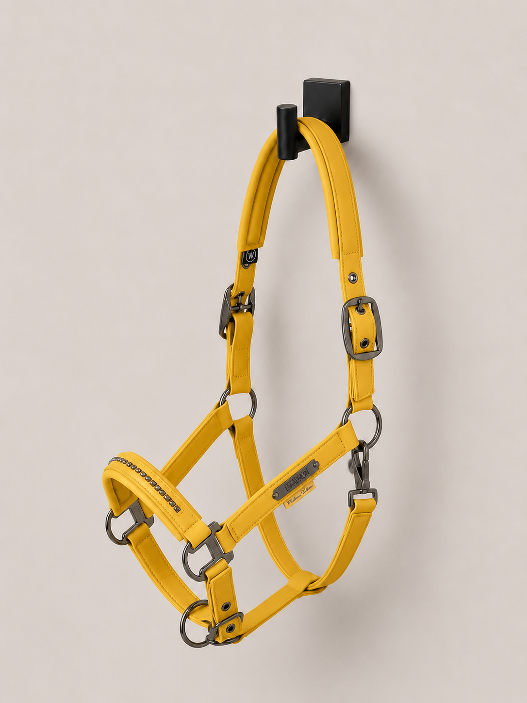 Eskadron Padded Halter Platinum Softshell Pearls Golden Yellow