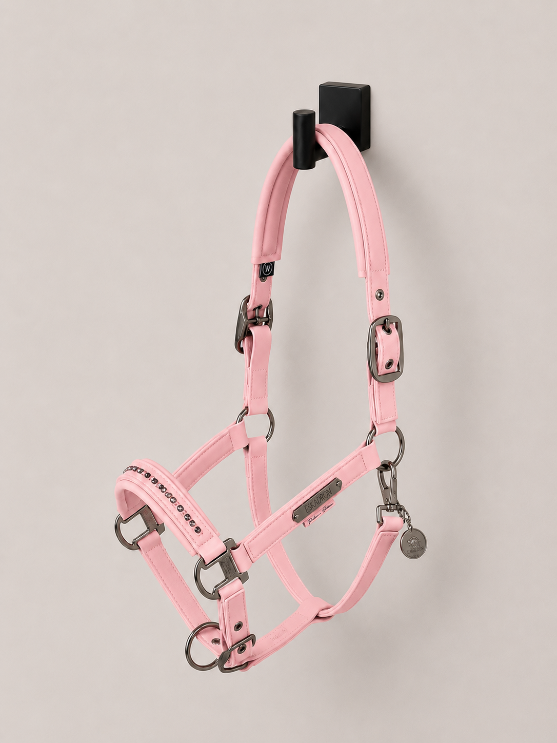 Eskadron Padded Halter Platinum Softshell Pearls Light Pink