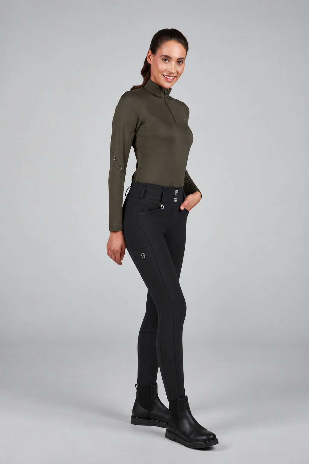 Pikeur New Candela FlexTec Stretch Suede Full Seat Breeches Phone Pocket