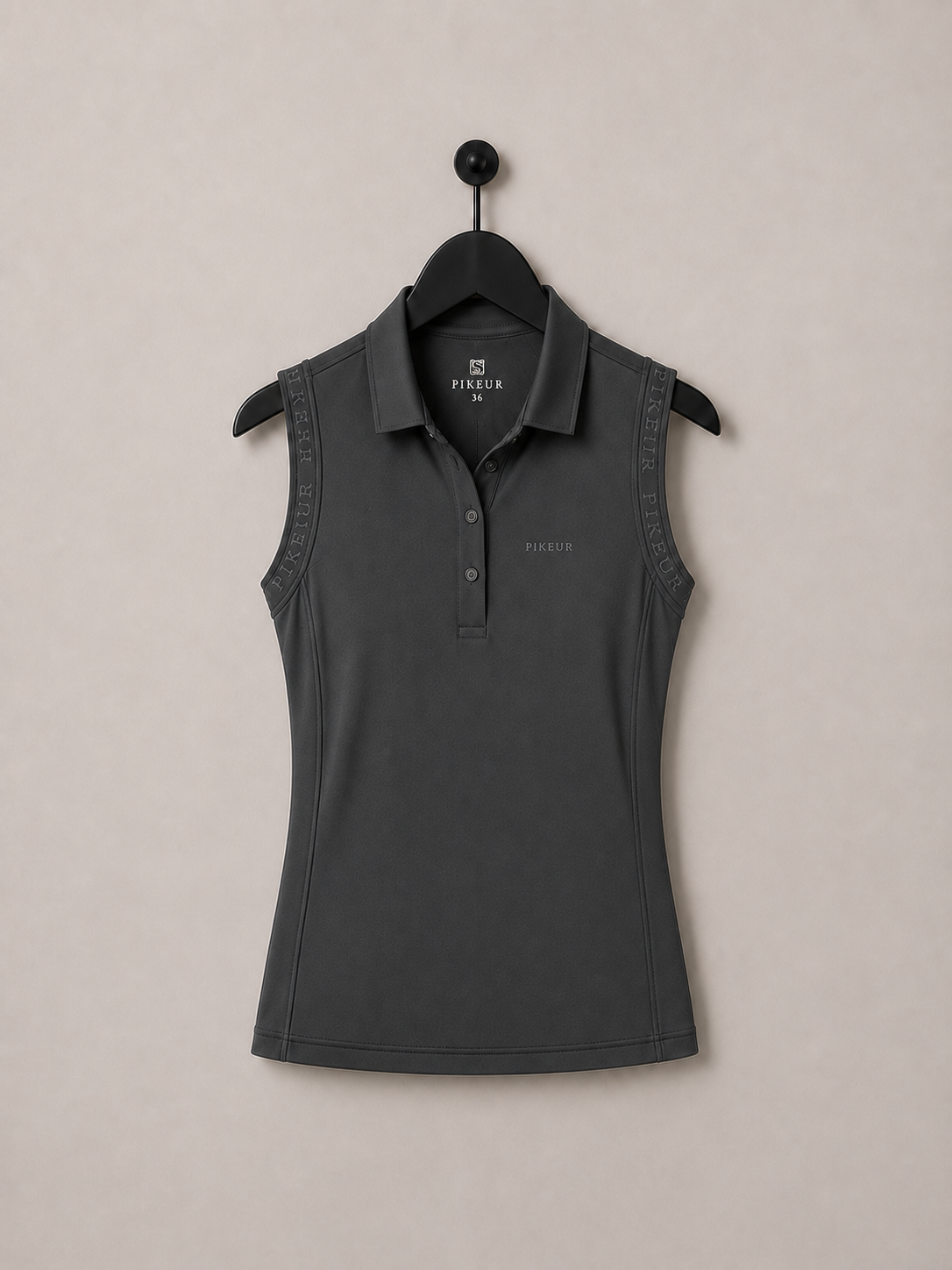 Pikeur Polo Riding Shirt Sleeveless Deep Khaki