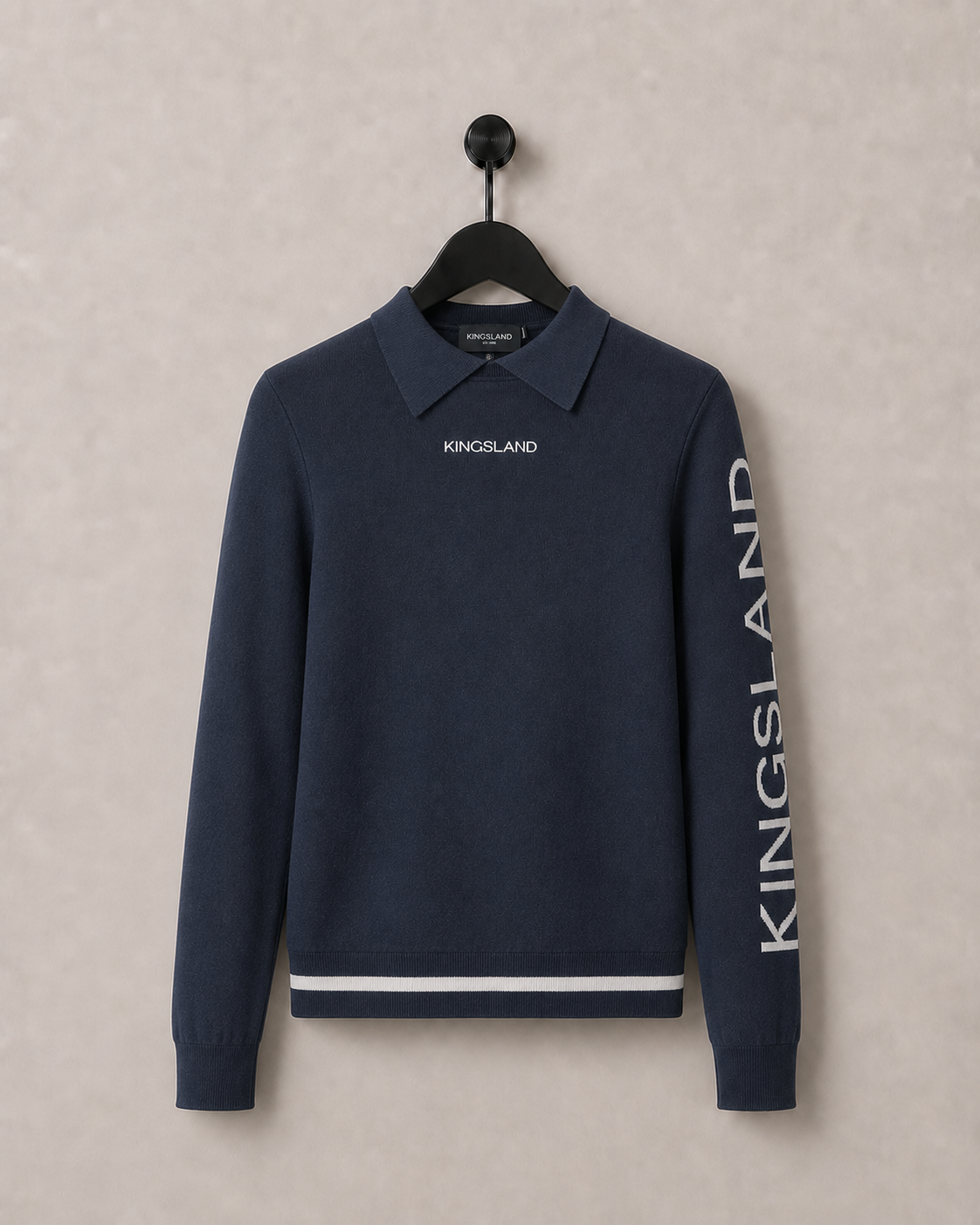 Kingsland Nalin Ladies Knitted Polo Longsleeve Shirt Navy