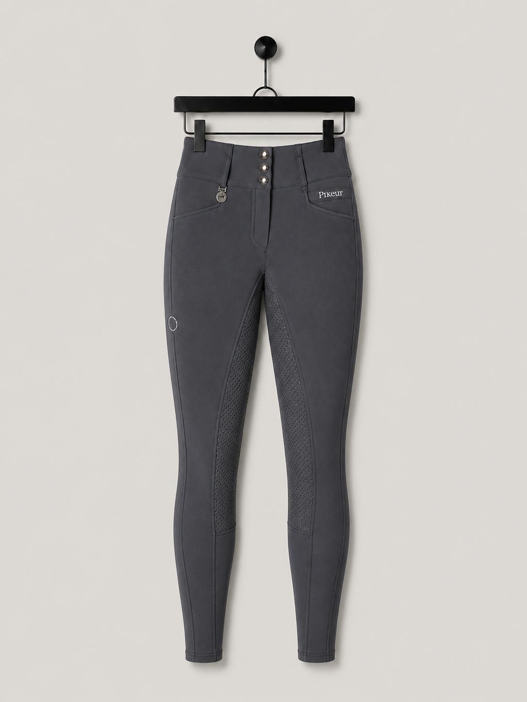 Pikeur New Candela Softshell Highwaist Full Grip Breeches Dark Shadow Gray
